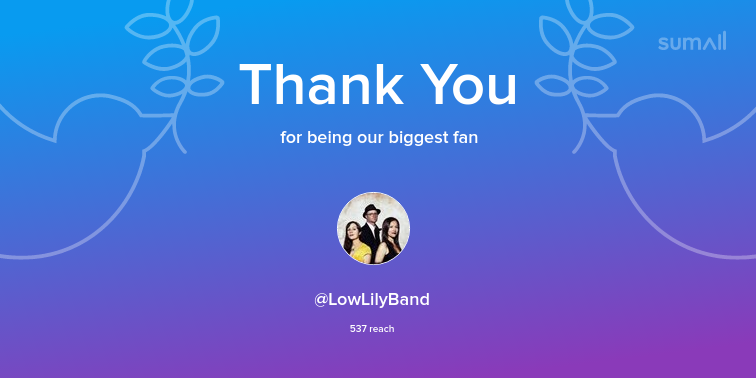 Our biggest fans this week: LowLilyBand. Thank you! via sumall.com/thankyou?utm_s…