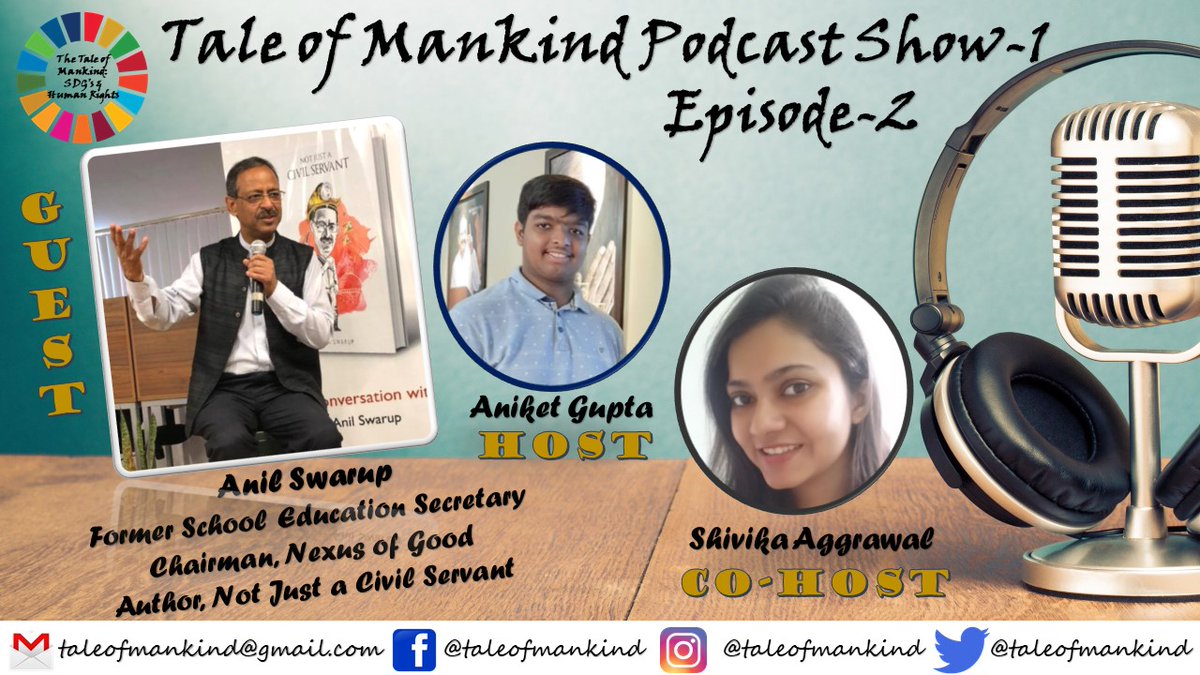 taleofhumankind's tweet photo. Super Excited on release of #TaleOfMankind Show Season-1 Episode 2/5!😀
We were honored to have @swarup58 Sir as our guest.
Listen it at https://t.co/uZ8UkV1ZhB📻📺
@TheAniketGupta2 & @Shivikaaggrawal are eagerly waiting for your reviews and stay tuned in for our next episode!😉 https://t.co/4mJxmtEPEl
