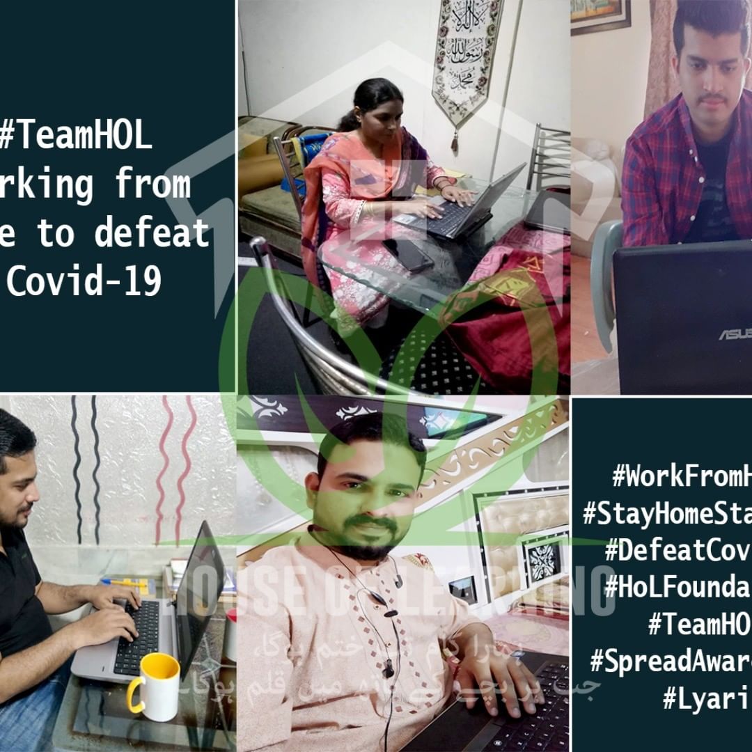 khizraHOL's tweet photo. #WorkFromHome #StayHomeStaySafe #DefeatCovid19 #HOLFoundation #TeamHOL #SpreadAwareness #lyari https://t.co/CJlM8O3jIQ