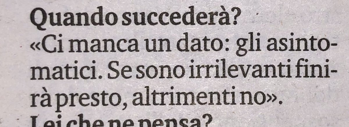 L'asintomatico tweet media