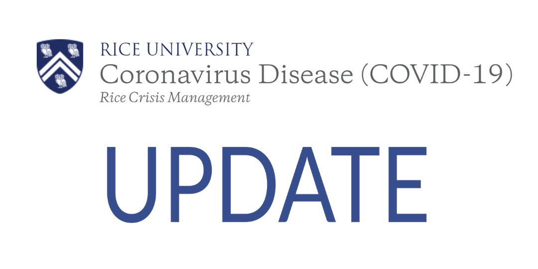 RiceAlert's tweet photo. #RiceAlert: “While protecting the safety of our Rice community is our first priority, we must do more. We will announce tomorrow new efforts to undertake and support research related to COVID-19” Full message: https://t.co/6Qb7wenpCP https://t.co/NWdIAsk4WO