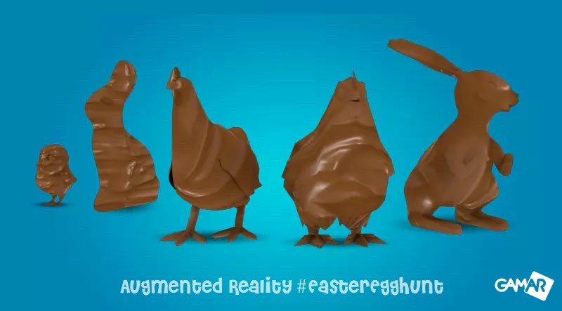 Hide new digital eggs at home using Gamar #AugmentedReality.  

We’ve uploaded brand new colourful digital eggs and chocolate bunnies for this #Easter2020 #StayHomeSaveLives

Surprise your loved ones with your very own #EasterEggHunt  
Signup now on gamar.com