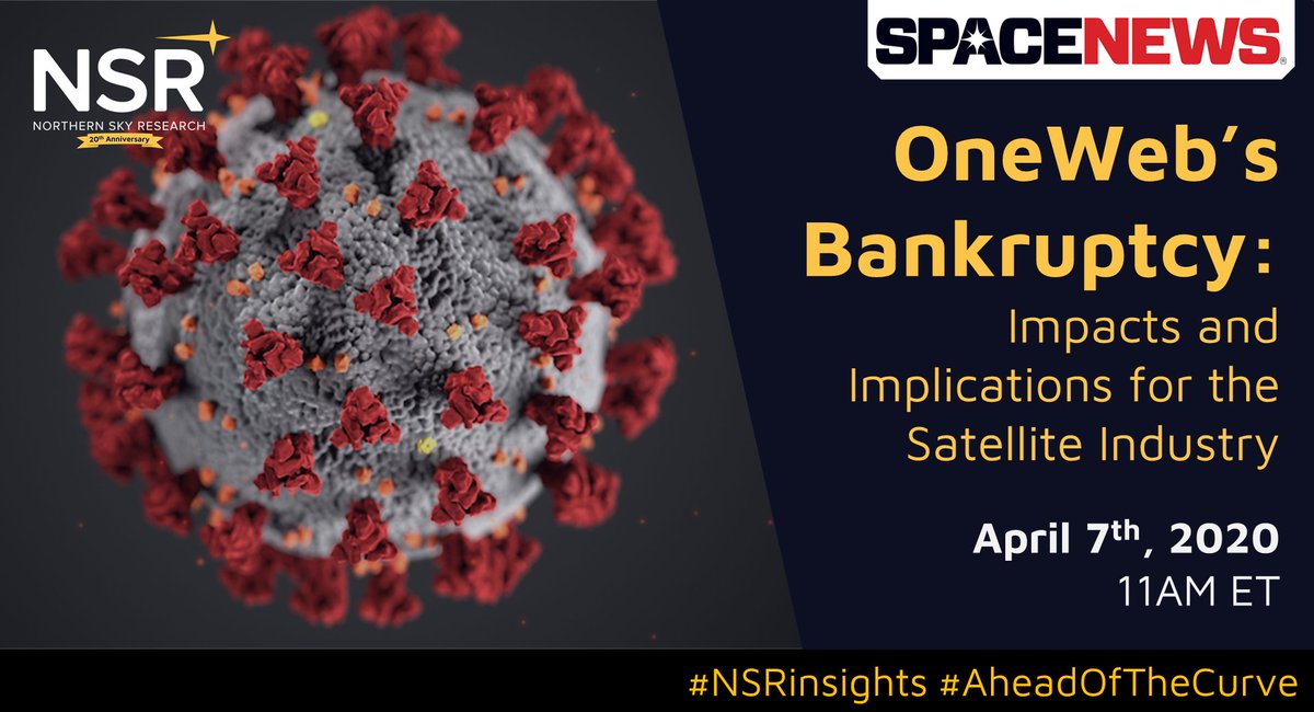 NSR_SatCom's tweet photo. TOMORROW, Tuesday, April 7th - Join NSR Research Director, @NSRRousseau; Founder & Partner, @QuiltyAnalytics, #ChrisQuilty; Vice President of Commercial Space, Bryce Space & Technology, @JaniceStarzyk for the Webinar Moderated by @SpaceNews_Inc @CHenry_SN https://t.co/76sQLGGjLJ https://t.co/SX14ucwGJX