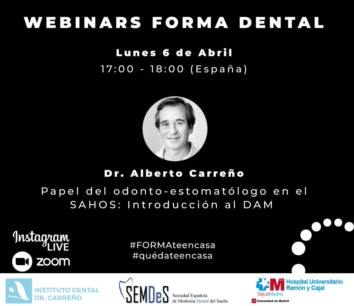 Te invitamos a unirte a la reunión, hay que entrar 15 minutos antes a Zoom a través de este enlace
zoom.us/j/328064266 y así poder seguir la conferencia en HD. #FORMAreencasa, <a href="/SaludMadrid/">Salud Madrid</a>, <a href="/dentaldrcarreno/">Dental Dr. Carreño</a> 

ID de reunión: 328-064-266
Contraseña: 07042020