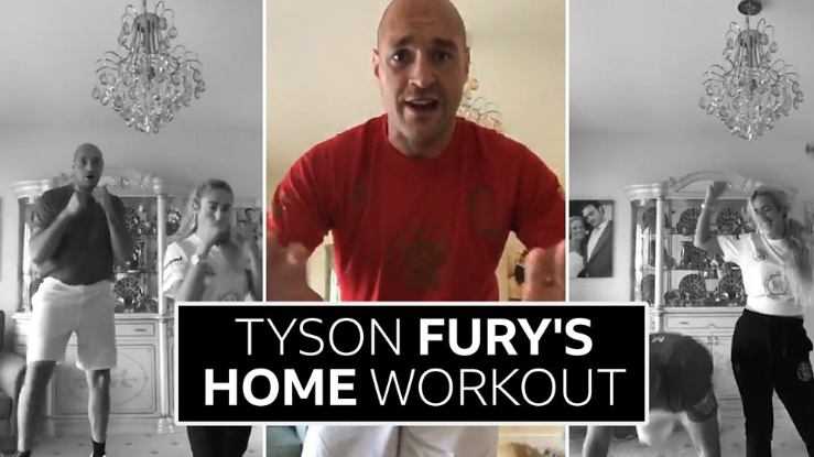 BBCSport's tweet photo. Struggling to keep fit at home?

Tyson Fury has put together an 'at home workout' for you to follow 🙌

Watch 📽️ https://t.co/lCc0IcNJ5G https://t.co/XO9tHnOE7t