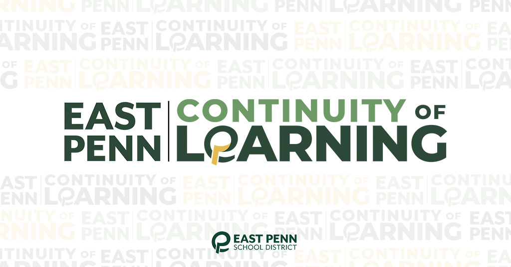 EastPennSD's tweet photo. Here we go! Today is the first day of East Penn's Continuity of Learning! We are #EastPennPROUD of everyone who made this happen! Secondary Ss visit your Google Classroom. Elementary parents review the explanation of the EPSD template here https://t.co/OwEx4k8XuI https://t.co/dQVcbhjQLe