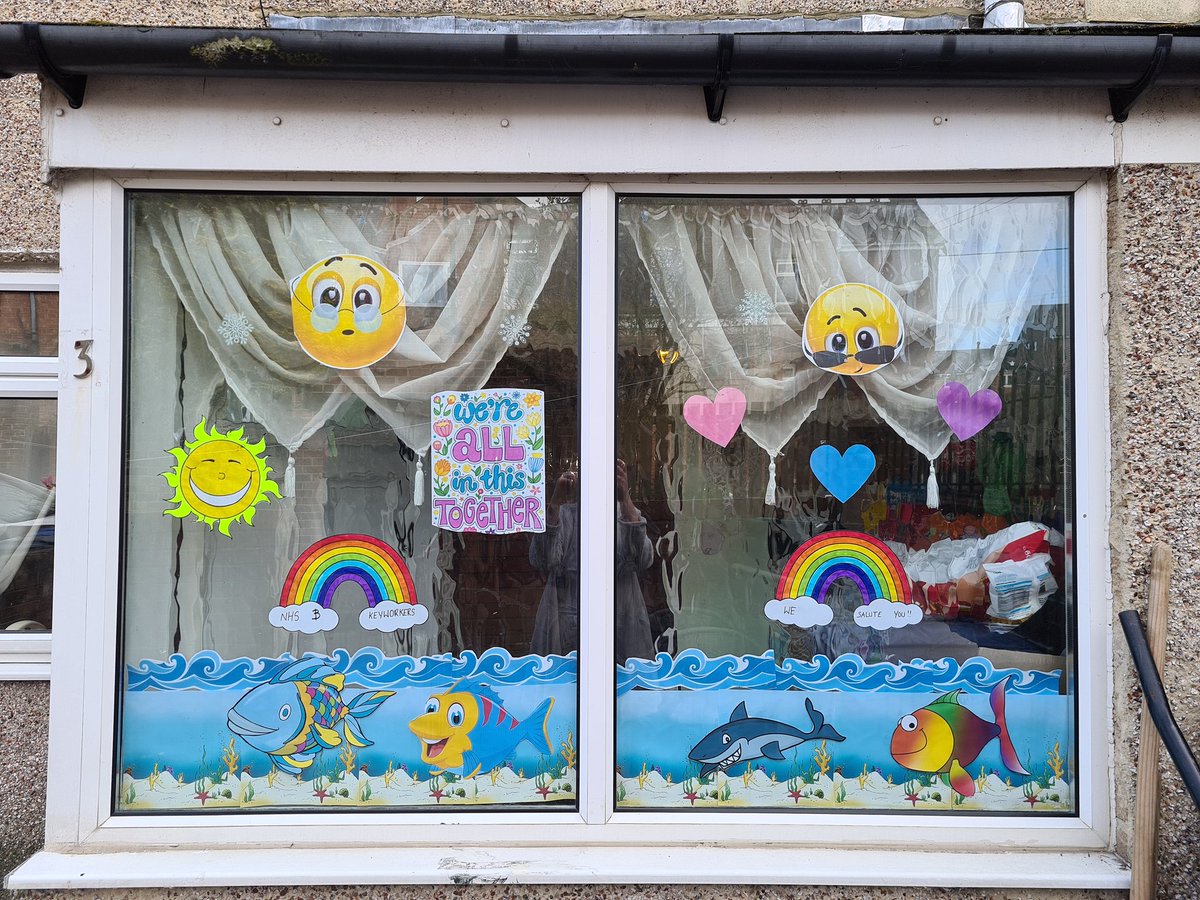 Andreameek2's tweet photo. When we have plenty of time on our hands.... change the window design!!
@StBedeSacriston #frommywindow  #lifeisbetterdownwhereitswetter #underthesea #rainbow #windowwalk https://t.co/2uzzGJhl5P