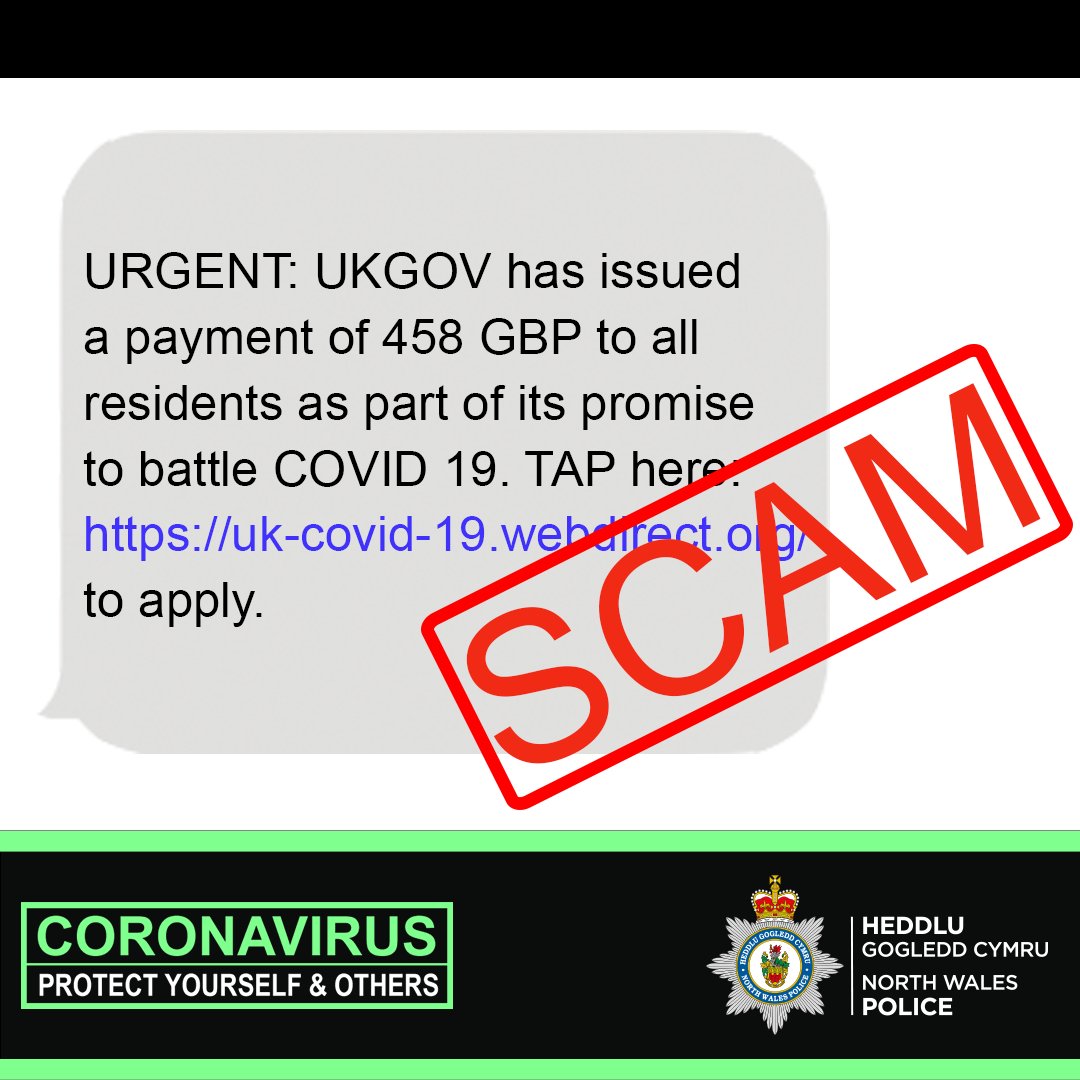 ⚠️SCAM

If you receive this text claiming to be from Government, do not respond or click on the link, and definitely do not provide any of your own details. If you receive a suspicious text, email or phone call report it to <a href="/actionfrauduk/">Report Fraud</a> even if you have not lost any money.