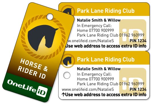 OneLifeID's tweet photo. Our equestrian ID tags are great for attaching to rider and horse - great for when horse and rider want to unexpected take different paths! Personalised with emergency contacts

https://t.co/qx9AFmrKG9
#ridesafe #equestrian #equestrianid #horse #stables #ridingstables #ponyclub https://t.co/21afCwUG1t