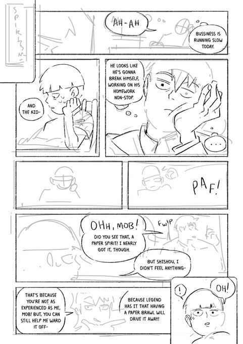 a paper brawl in the office... this had two parts where the last page involved a customer walking in on their epic battle 