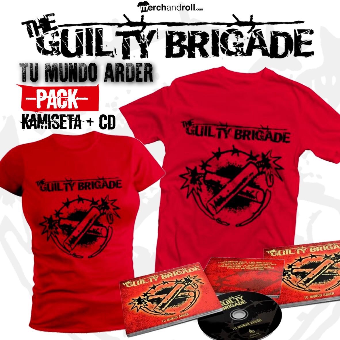 ¡¡¡Disponible el pack " Tu mundo arder"!!!

Camiseta + Cd, con el último trabajo de The Guilty Brigade

Visita nuestra web ▶️ merchandroll.com para mas info.