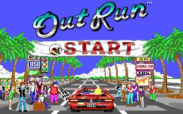 31. Out RunUn no demasiado afortunado port de las recreativas para PC de este mítico arcade, que a mí, sinceramente, con esa edad no me importaría y lo jugaría igual en blanco y negro con estridentes sonidos saliendo del speaker de mi 286