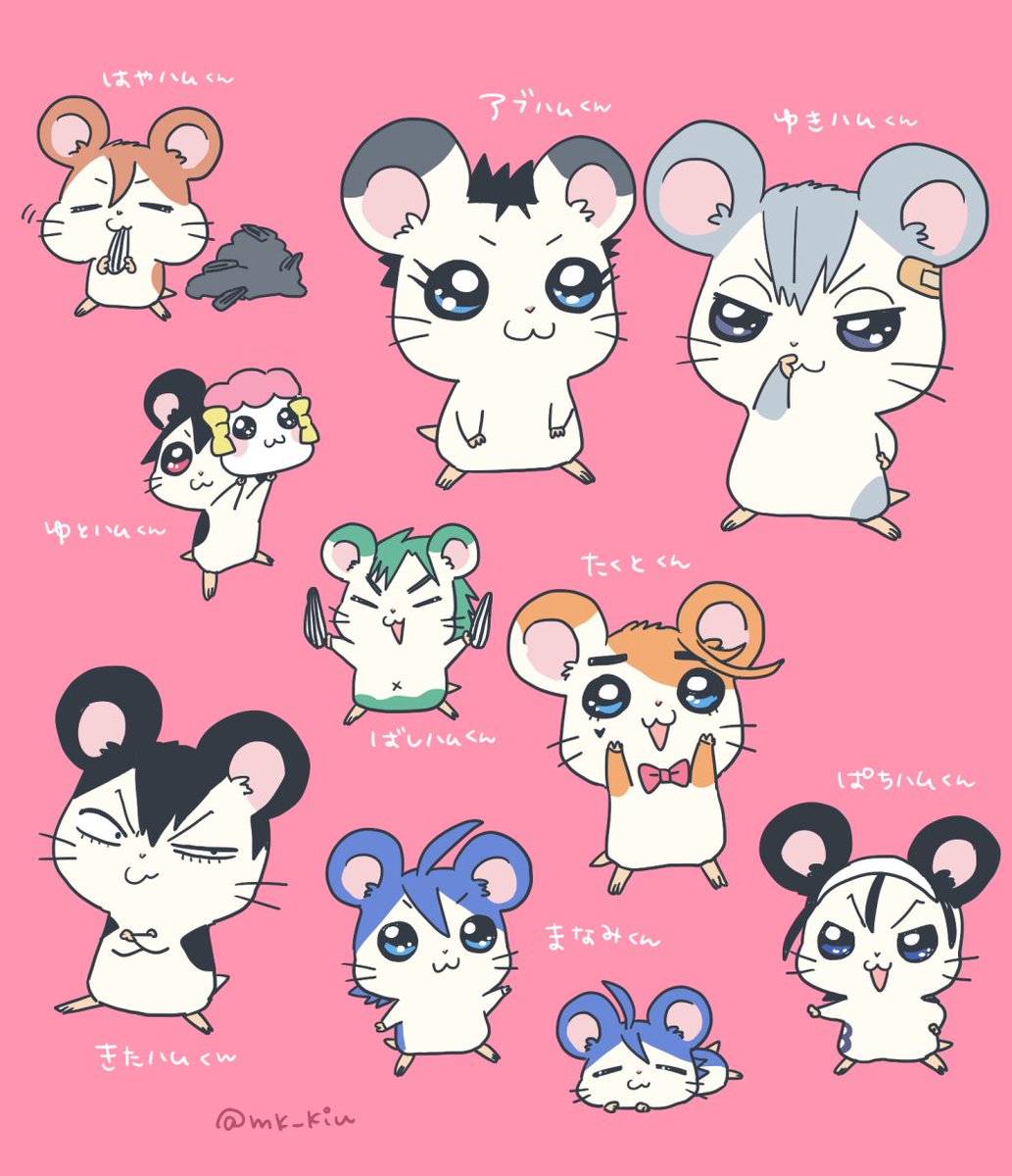 no humans pink background :3 hamster simple background blue eyes animalization  illustration images