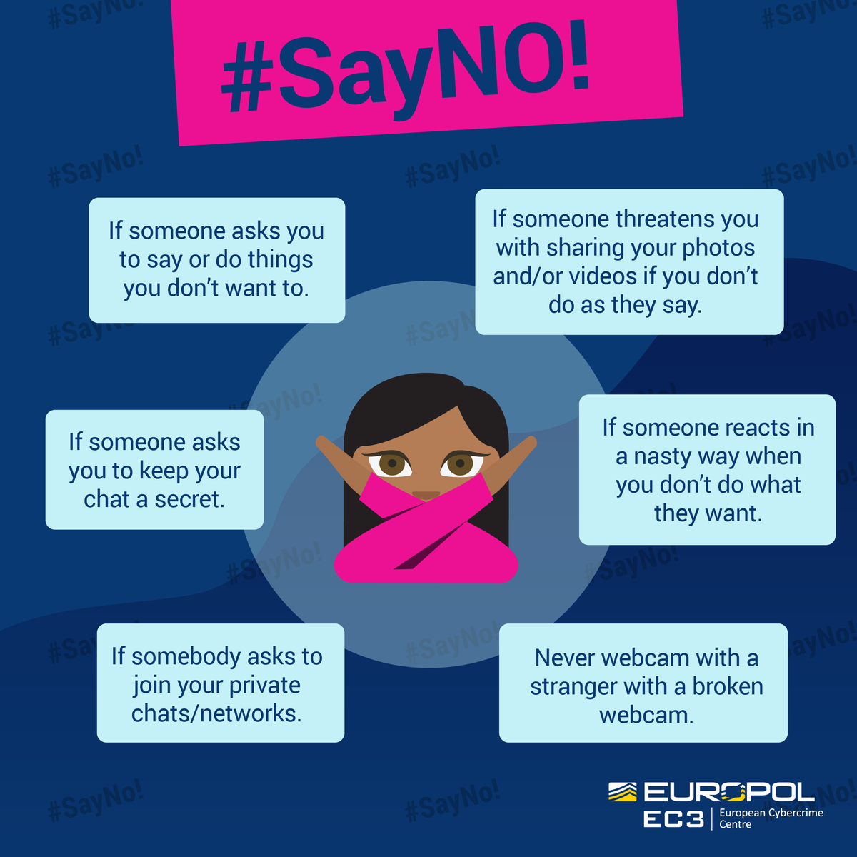 Just SAY NO if someone approaches you online and you don’t trust them. Some people online are not who they say they are and want to take advantage of you. Just  #SayNo!  #CoronaCrimes