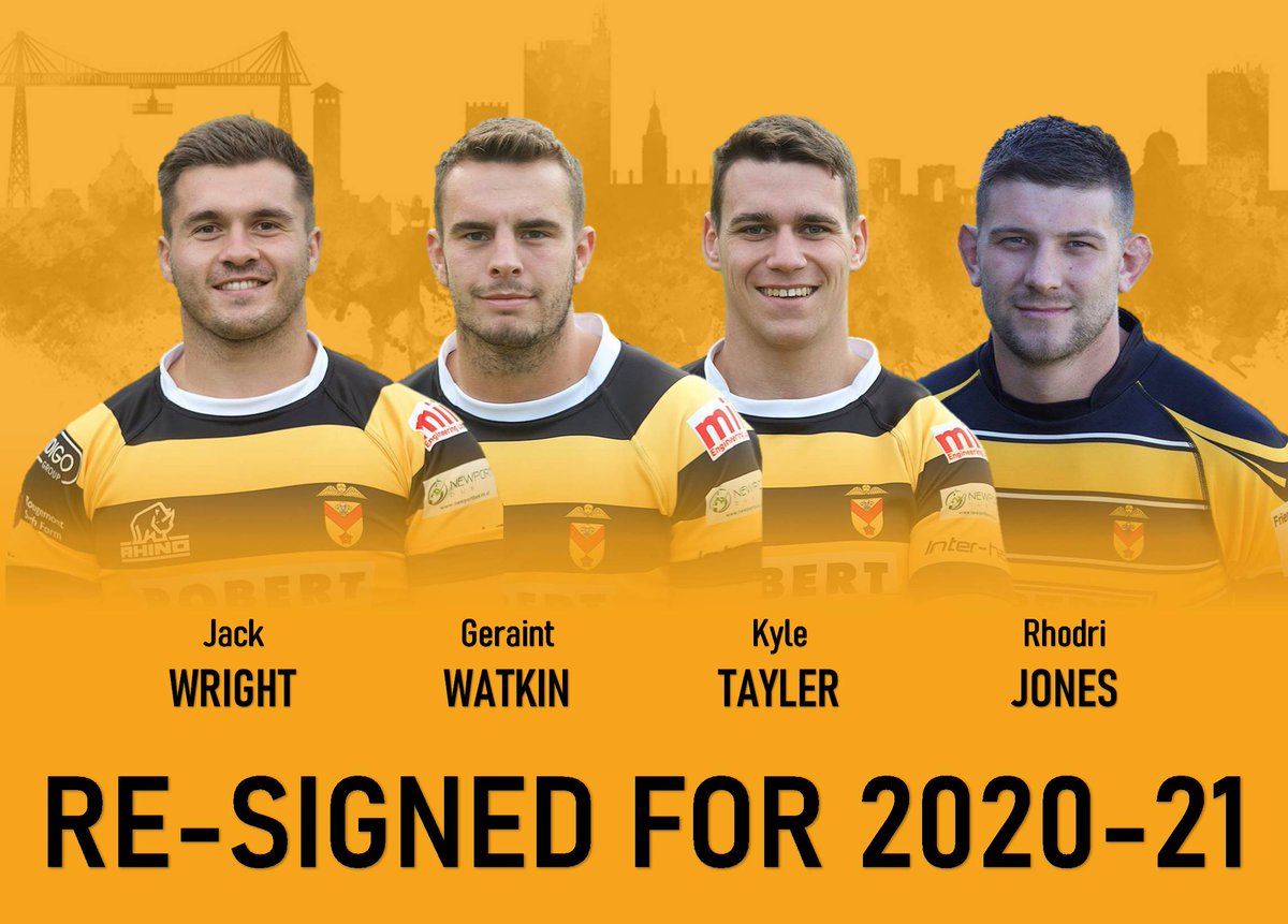 NewportRFC's tweet photo. NEWS | We are delighted to announce that Jack Wright, @GeraintWatkin, Kyle Tayler &amp; @rhodrijones6 will be donning the B&amp;A jersey again next season!

#COTP #YmlaenCasnewydd https://t.co/6EuWa9OjAO