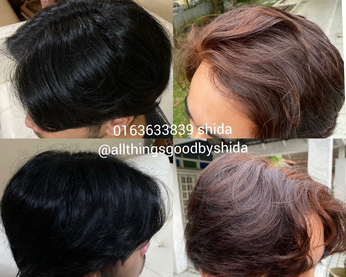 Gumash Hair Color on unbleached hair + rambut yang hitam yang degil and lebat!BEFORE                  AFTER