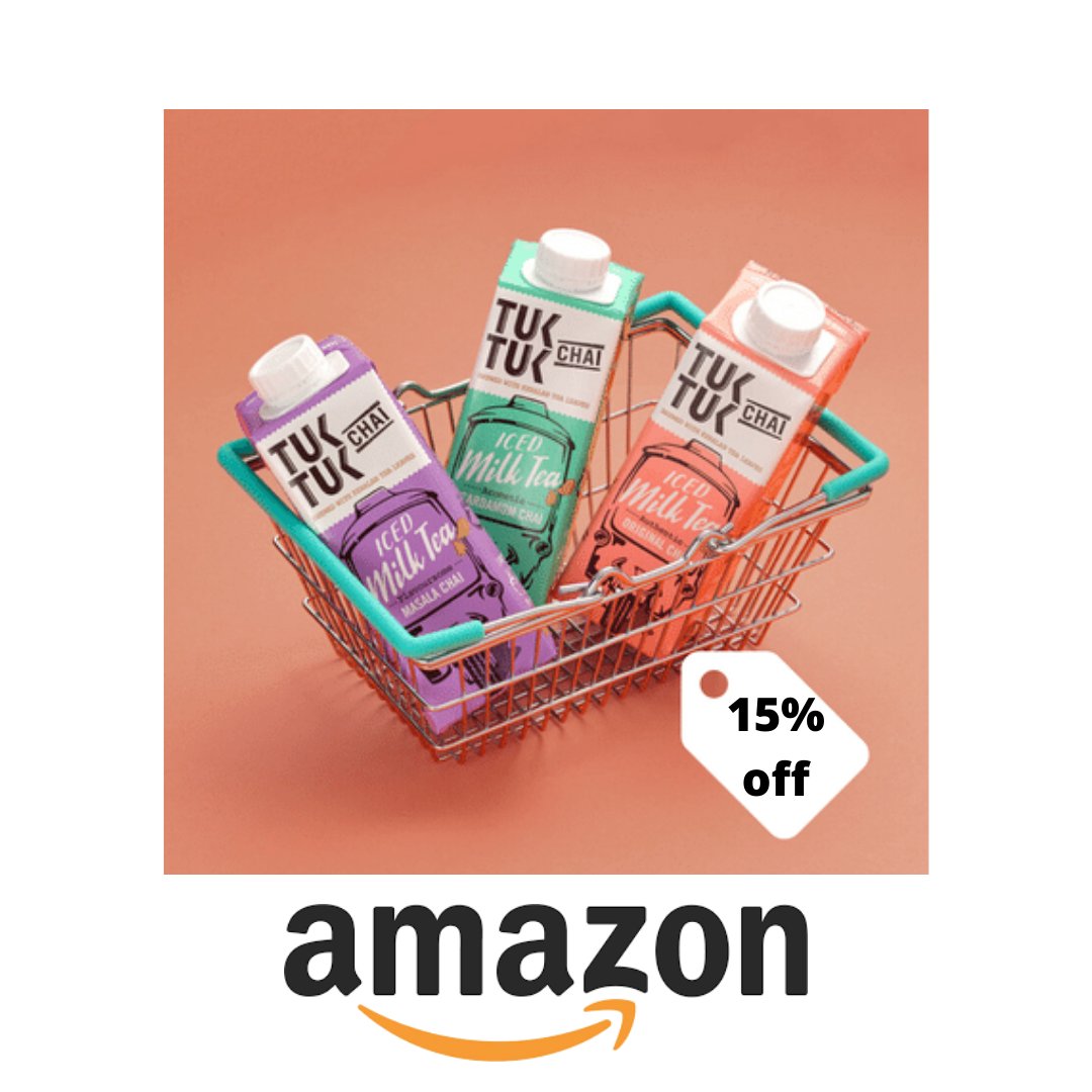 Calling all #chai lovers 🥤🥤 We currently have a special holiday #offer on <a href="/Amazon/">Amazon</a>. You can get 15% off any case of Tuk Tuk Chai at checkout. ** Our chais can be stored in cupboards and have a long expiry date.