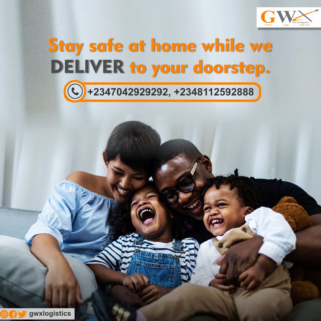 gwxlogistics's tweet photo. #StayAtHome 🏡 and we would bring your items to your doorstep 🛵📦

#StaySafeNigeria  #wedologistics #pickupanddelivery #MondayMorning https://t.co/Myosp2fPkw