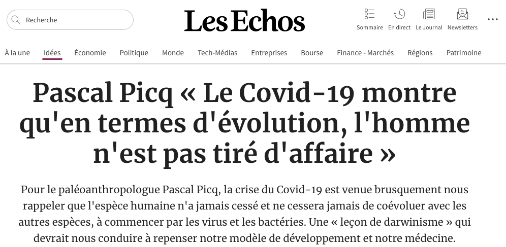 LauLeguay's tweet photo. Qd Pascal Pick paléoanthropologue donne 3 recos aux entreprises dans @LesEchos = 1/ limiter le + poss les externalités négatives 2/ compenser ces mê externalités par la philanthropie 3/ faire adhérer l'ens des parties prenantes à un syst valeurs partagées https://t.co/P9dm36o14J https://t.co/SdnemYfFwh