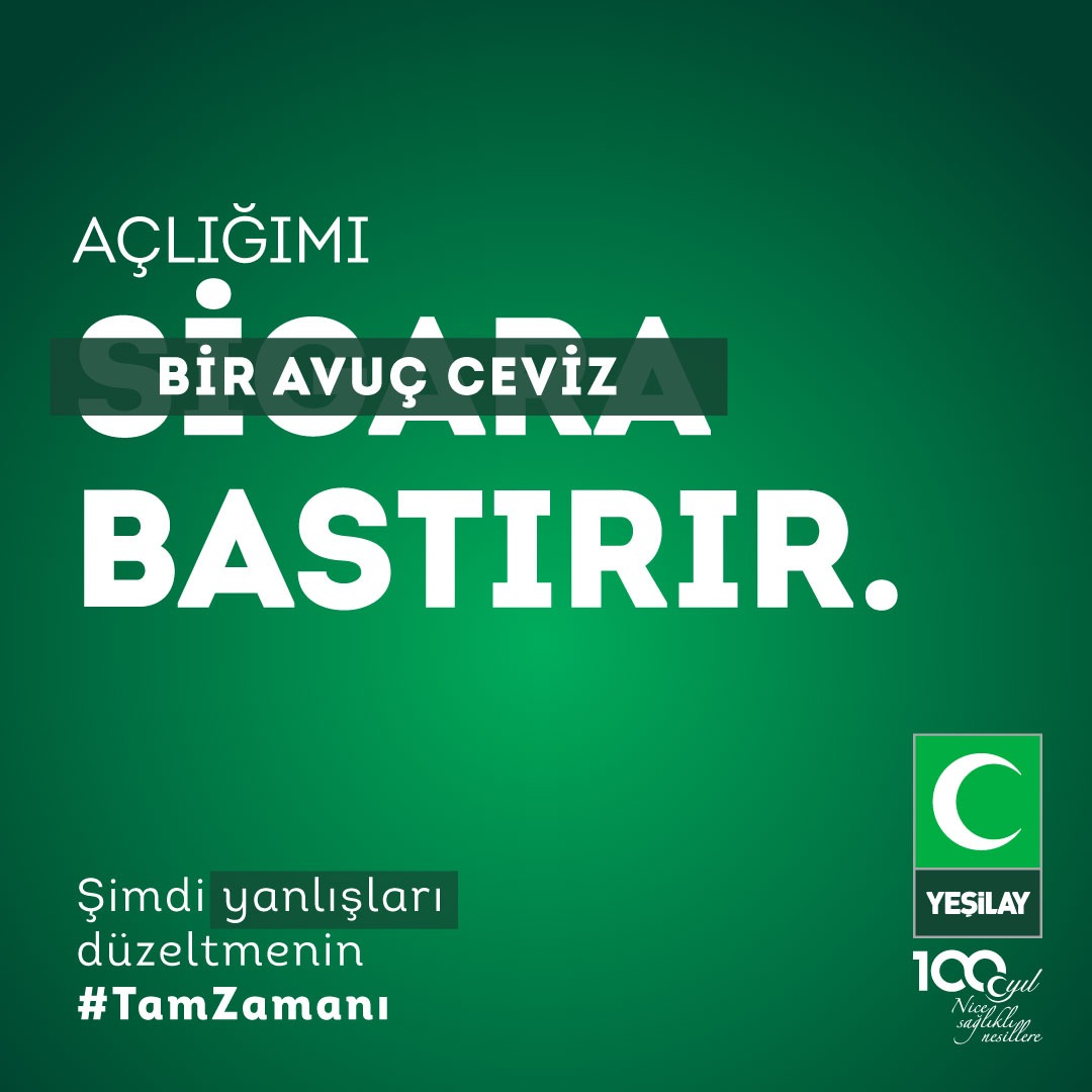 #tamzamanı Sigarayı Bırak. Açlığını Bir Avuç Kaman Cevizi Bastırır.