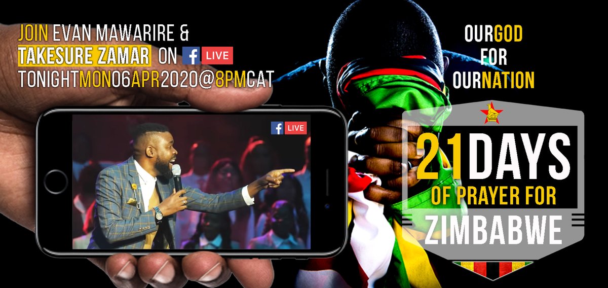 PastorEvanLive's tweet photo. #FaithOverFear Today we're joined by passionate worship leader and renowned gospel artist @tkzamar as we pray for health, hope &amp; strength. Join us at 8PM Central Africa Time, 7PM British Standard Time and 2PM Eastern Standard Time #OurGod4OurNations https://t.co/WvhHY3Fk9L