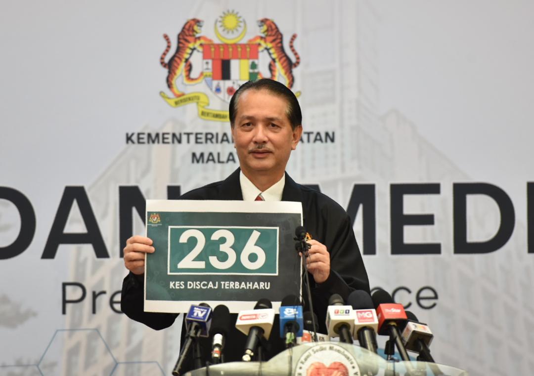 KKMPutrajaya's tweet photo. #COVID19Malaysia Seramai 236 lagi pesakit telah sembuh sehingga jam 12pm hari ini, selepas menerima rawatan terbaik daripada pasukan perubatan KKM. 

Ini adalah kali pertama kes sembuh melebihi kes baru. 

Keseluruhan kes sembuh 1,241 atau 33% daripada keseluruhan kes. https://t.co/gODRPTR4N8