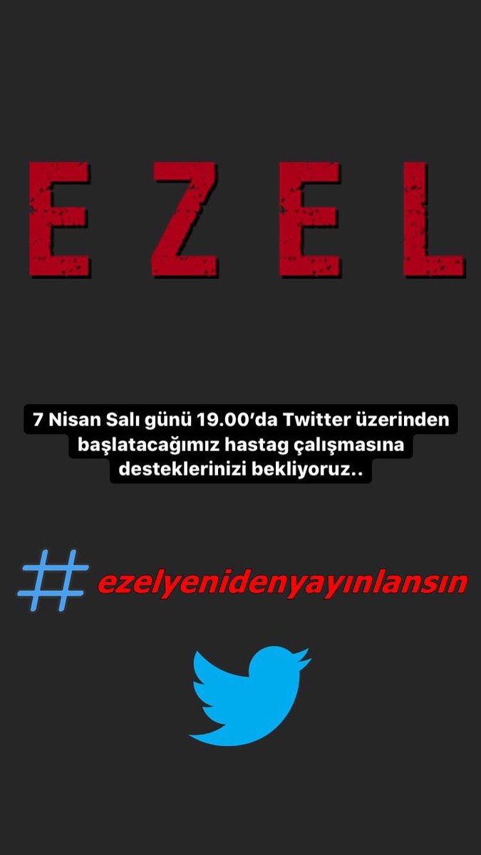 nocontextezeltv's tweet photo. Yarın akşam 19.00’da #ezelyenidenyayınlansın diyerek Twitter gündeminde yerimizi alacağız! 👊

Takipte kalalım! 🙏👀 #ezel https://t.co/FMVPYcClHW