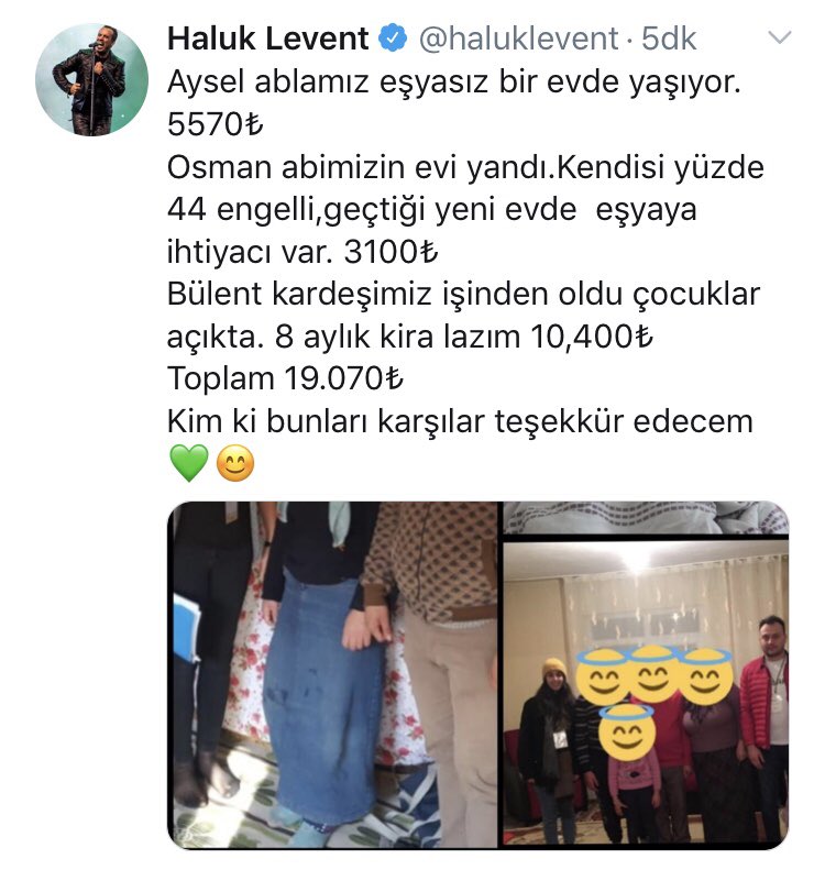 Heyyooo 💕💕💕💕💕💕

Sercan ve Deniz çifti bu ailelerin ihtiyaçlarını giderecekler.

Ben de onlara hepinizin adına teşekkür ettim.😊

Teşekkürler Sercan&amp;Deniz
👏👏👏👏👏👏👏👏👏