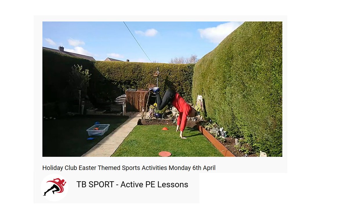 The Easter School Holiday's &amp; it's completely different to what we imagined! 🐣🐰

<a href="/afterschoolkid1/">AfterSchoolKid</a> 

Virtual Holiday Club Sessions tbsport.uk/activities

Dance Academy- Tuesday 💃
Soccer School - Wednesday ⚽
Gymnastics - Thursday 🤸 

FREE to take part in &amp; Prizes available🏅