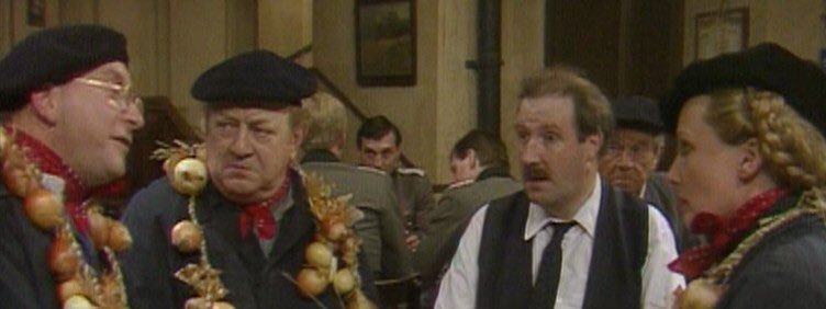  #AlloAllo 3 - ‘Pigeon Post’. Begins with René talking to us at home for the first time. Best joke - ‘You will go there disguised as a small boy.’ ‘Why can I not go there disguised as a small girl?’ (thinks) ‘Because you *are* a small girl.’