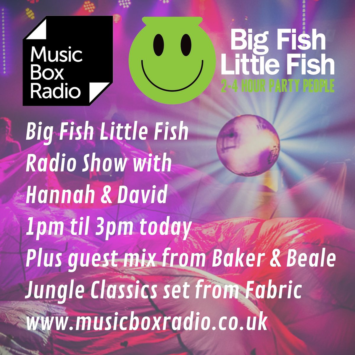 BFLFevents's tweet photo. Enjoy our kitchen rave yesterday? Well you can continue the party today at 1pm over on @musicboxradiouk with our monthly radio show hosted by Hannah and David. There's also a bonus mix by @febake and @ToonzillaUK recorded live at our last family rave at @fabriclondon https://t.co/vwmlVQSzLz