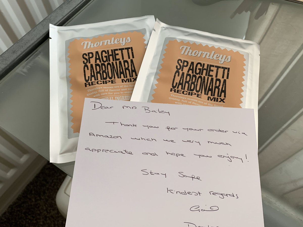 hlouisebailey's tweet photo. Thank you @ThornleysNF for my order - beautifully wrapped with a lovely message from Gail. Very much appreciated. https://t.co/J3tVPhgPGW