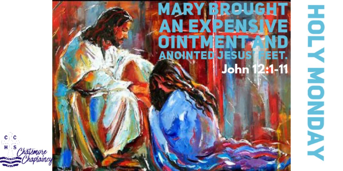 RomerosChaplain's tweet image. Mary doesn’t hold back giving her best. She shows her love and honour for Jesus anointing Him with nearly a years wages worth of ointment.
How much do we value Jesus? Do we give Him our all? What are we holding back?
#HolyWeekAtHome #PrayWithChatsmore
@ChatsmoreCHS