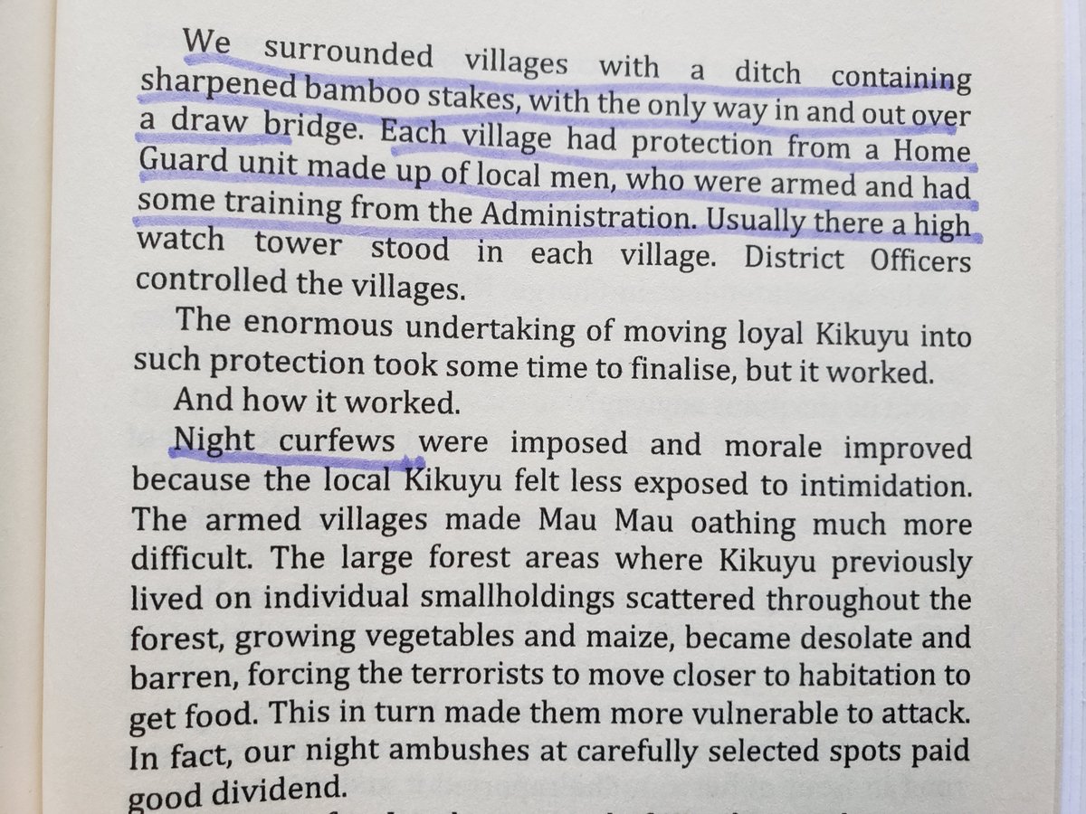 One community that was targeted by Kenya Police Reserve aka white vigilantes were the Gikuyus. Their land was stolen, their homes were razed and they were moved enmasse to 800 enclosed villages so that  #KenyaPoliceForce could hunt anyone outside the villages like animals.