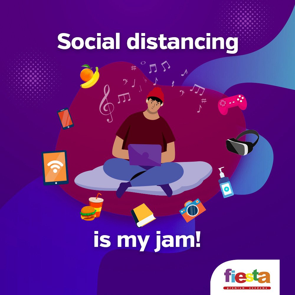 FiestaCondomsGH's tweet photo. Keep your distance by staying at homeπ Raise your hands if you're working from home ππΎββοΈππΎββοΈ . #StayHome #Safe2BHome #FiestaCondomsGhana #ChangeyourStyleEvenMore https://t.co/eaXLhRHgec
