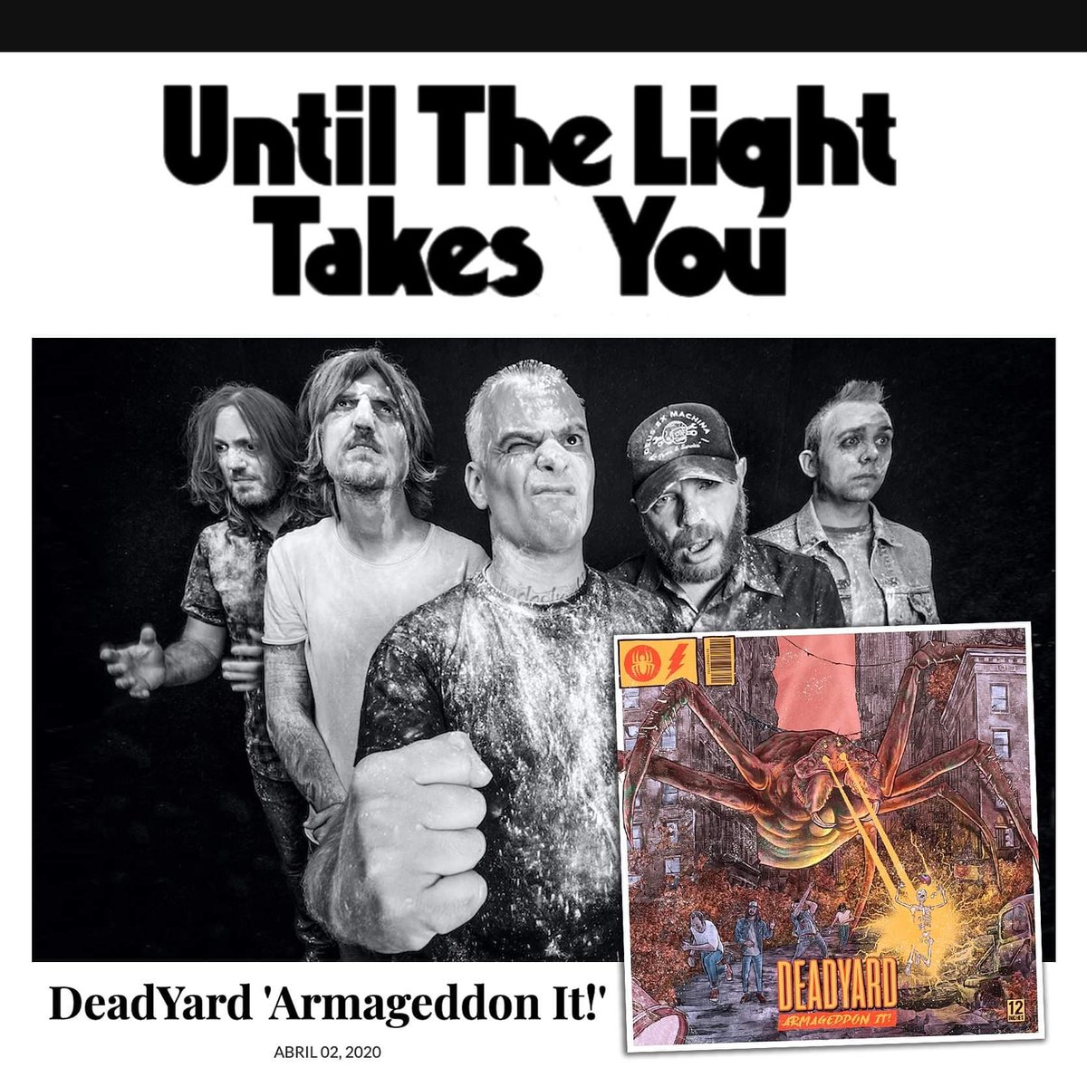 deadyardband's tweet photo. "Until The Light Takes You" nos trae la crítica de nuestro nuevo disco  ⬇️⬇️⬇️
📰 ⇢ https://t.co/zYs2mmXvpc
.
NUEVO DISCO 💿👕 https://t.co/WUrBSrxNzR
CONCIERTOS 🌀 https://t.co/C6fwOzbfRo
YouTube (FullAlbum) 📼 https://t.co/cPwrJ3NpY0 https://t.co/GBSeI7C07E