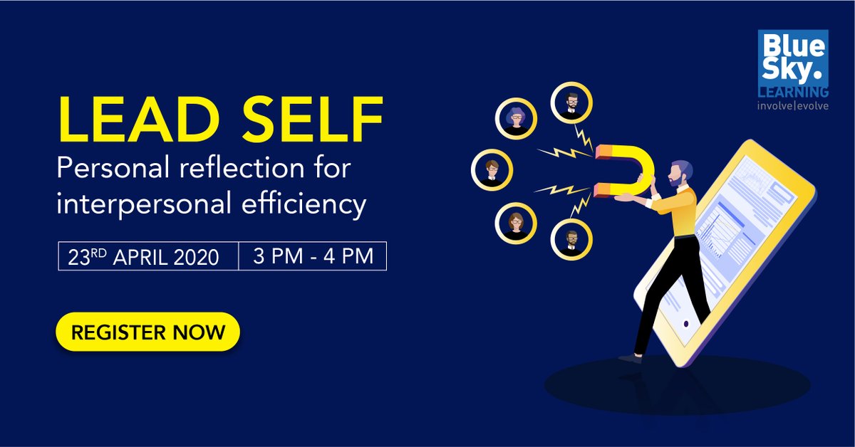 LearningBluesky's tweet photo. Masterclass 3-  Lead Self – Personal reflection for interpersonal efficiency

We discuss how you can sharpen the saw and be a better leader as you face these disruptions. We discuss some tools as well which you can use to #leadself https://t.co/AFgtHeJUL6