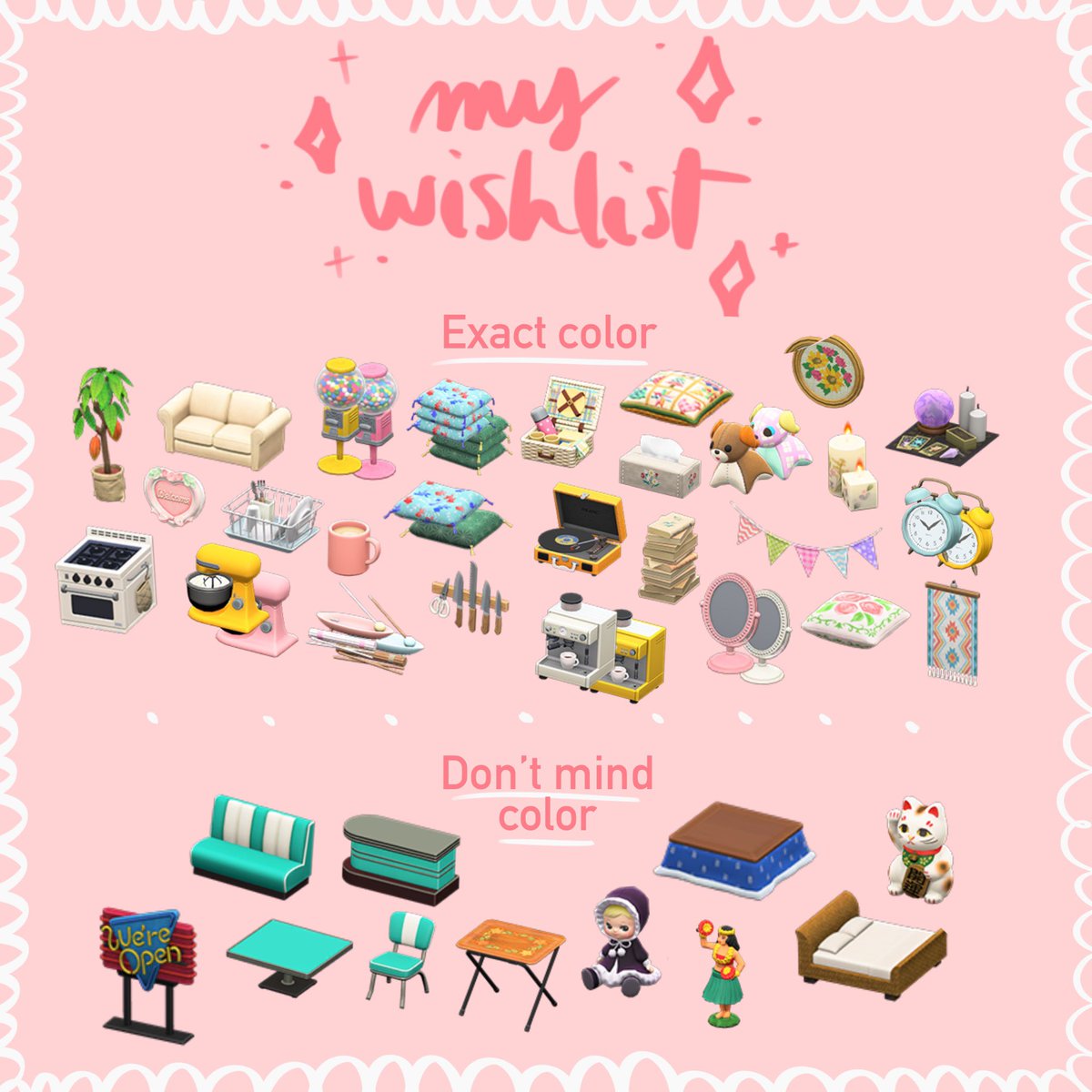 MY WISHLIST IS HERE, FINALLY!If you’d like to sell/trade or let me catalogue any of this stuff please dm me!I know the mom stuff is really difficult to get so we could arrange something