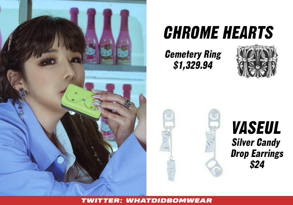 whatdidbomwear's tweet photo. #WHATDIDBOMWEAR MXI Kwave Magazine Vol. 54:
#UNKIIND Kate Shirt Dress
#COTTONCANDYSTORE Red Rose Bra Bustier
#VIOLLINA Heart 2 Way Bracelet
#VASEUL Silver Candy Drop Earrings
#CHROMEHEARTS Cemetery Ring
#ParkBom #λ°λ΄ https://t.co/DT6UQ5ryN4