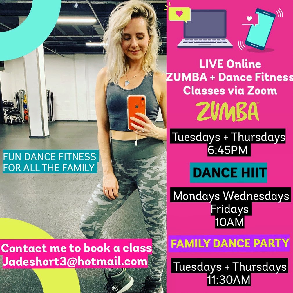JES_Active's tweet photo. LIVE Online DANCE Fitness Classes via Zoom £2 per class 
Message me to book a class #onlinedance #onlinezumba #onlinedancefitness https://t.co/DXtYue4oo8