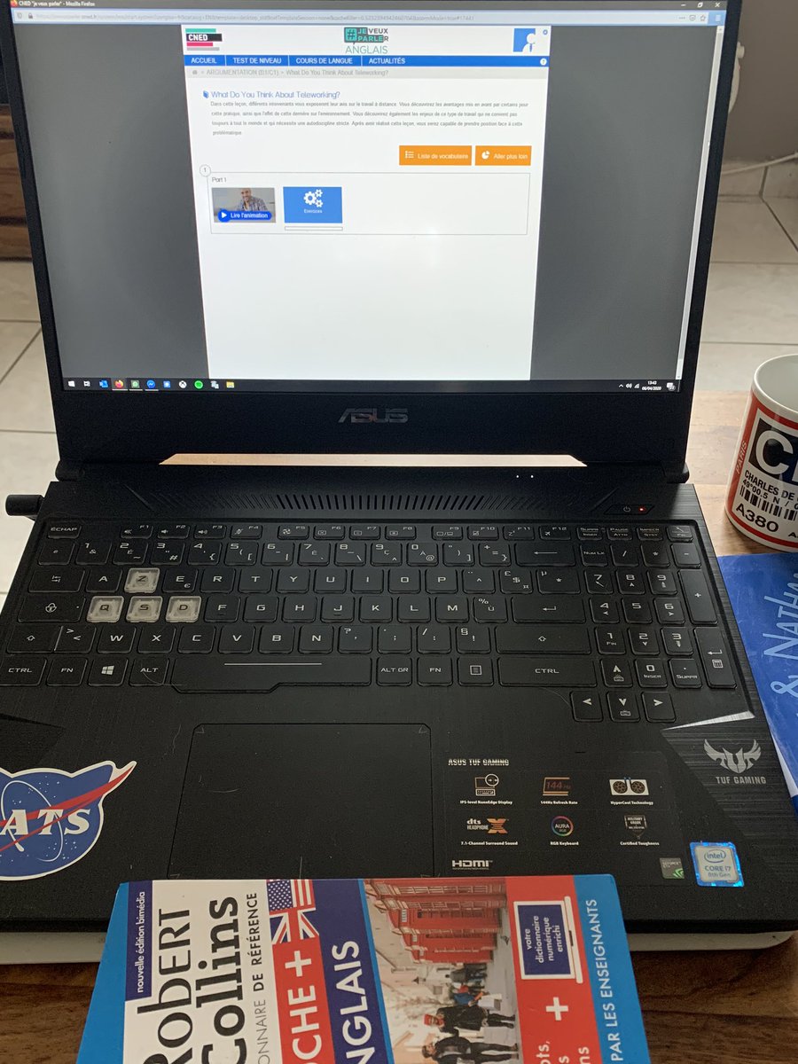 AlexAka77's tweet photo. Cours du jour au @cned 🇬🇧
What do you think about teleworking ?
#stayhome #learning #objectifToeic https://t.co/bfpoKZDh7w