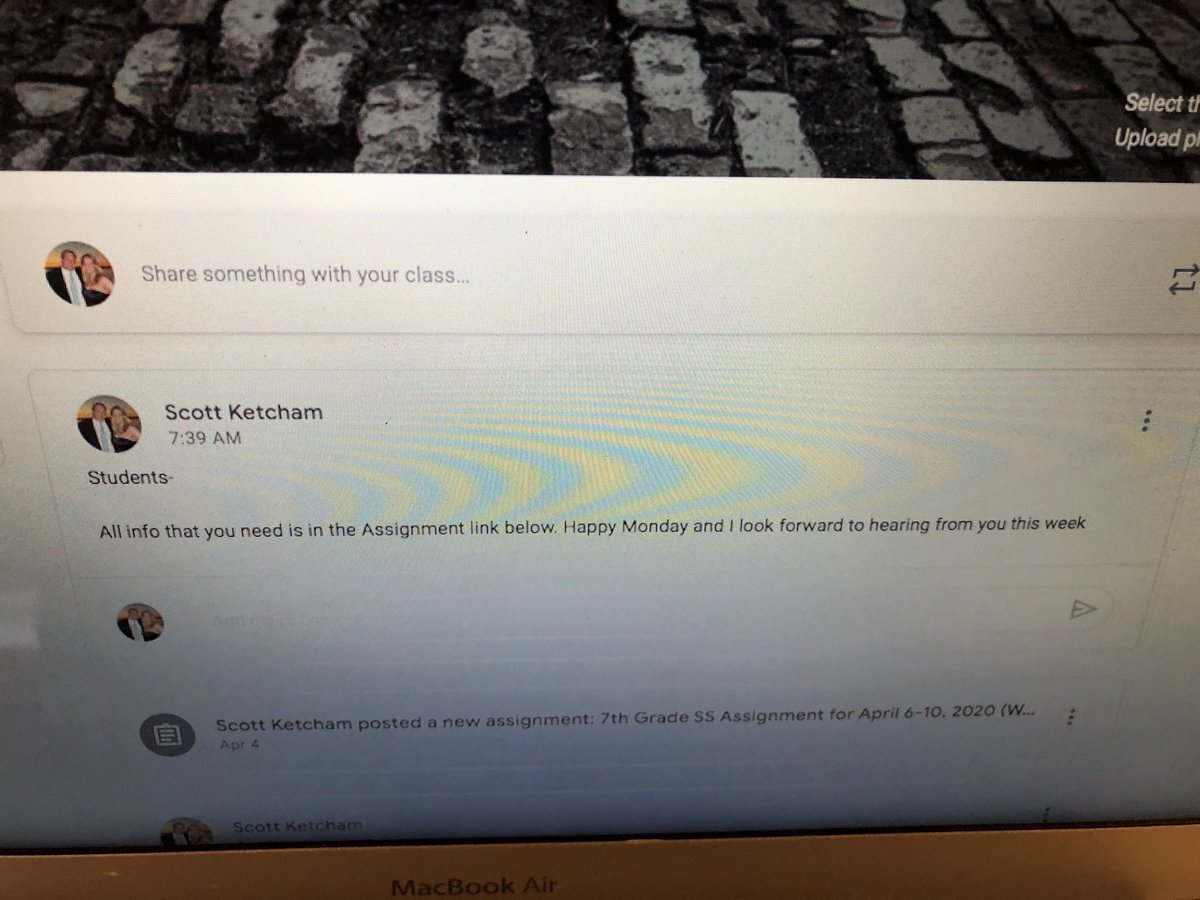 MrKetchamEPSD's tweet photo. We are up and running! Ss check Google Classroom and Ps can check my website for any assistance: https://t.co/qLWD19GfOM #EastPennProud https://t.co/plsOUAW9os