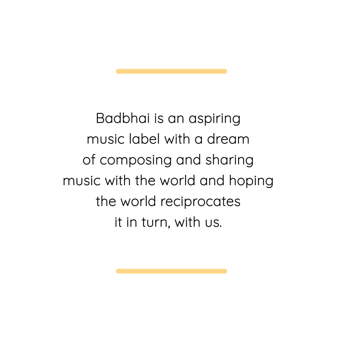 badbhaai's tweet photo. Badbhai is an aspiring music label with a dream of composing and sharing music with the world and hoping the world  reciprocates it in turn, with us. https://t.co/dylEqSdFKP
