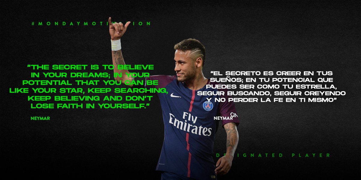 Keep pushing, keep dreaming❗️HAPPY MONDAY❗️⁠
#MondayMotivation #Monday #Neymar