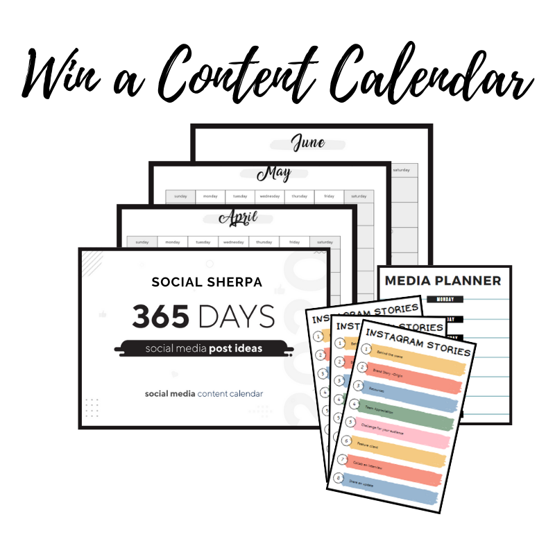 April Giveaway! Win a free content calendar -retweet and follow this account! #giveaway #socialmediacaendar #contentcalendar thesocialsherpa.ca