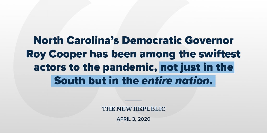 RoyCooperNC's tweet photo. Governor Cooper is fighting to flatten the curve and help save North Carolina lives. https://t.co/jC8q8KqaRw