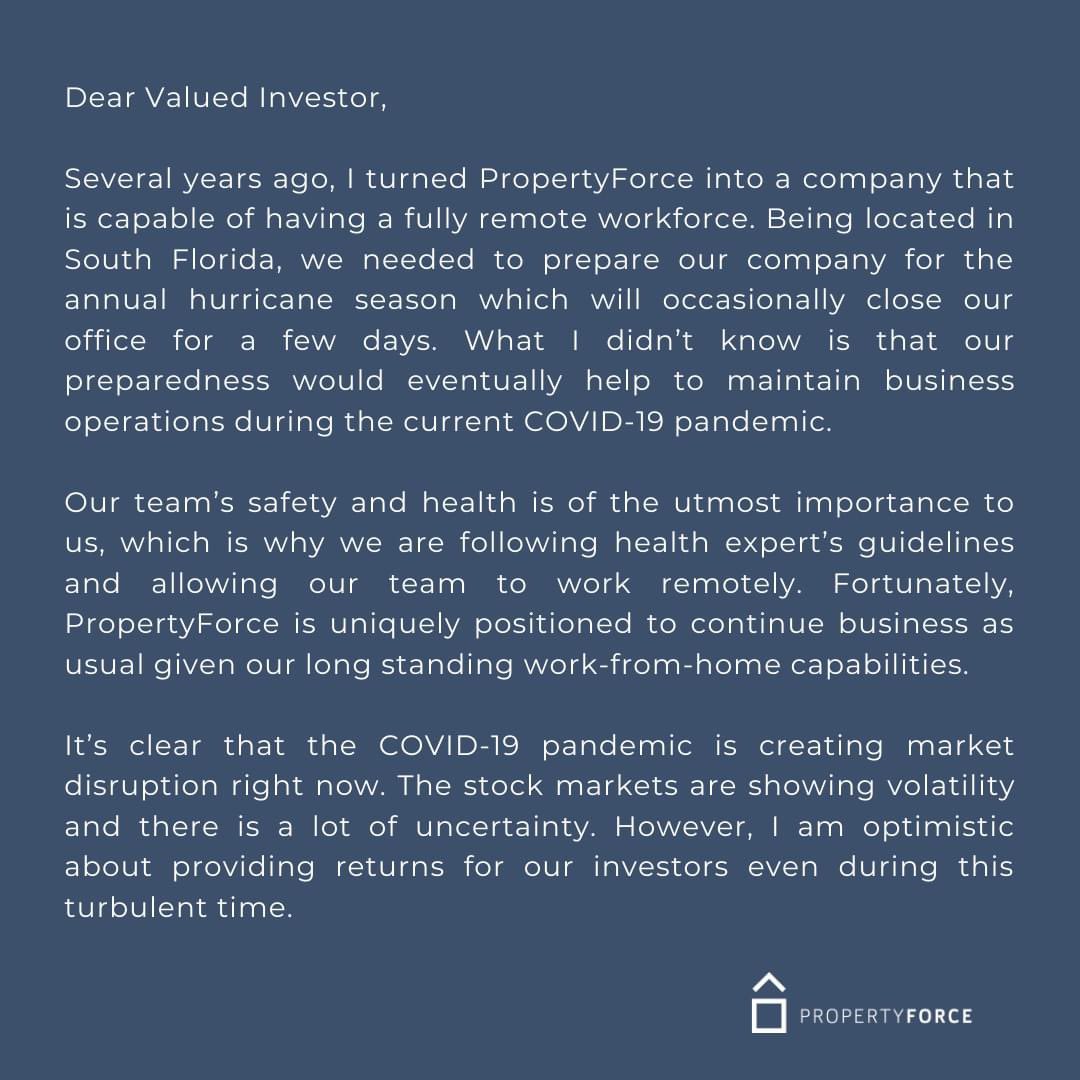PropertyForce's tweet photo. To our dear valued investors. #Optimistic #MondayMotivation https://t.co/UcLLSnAmsl