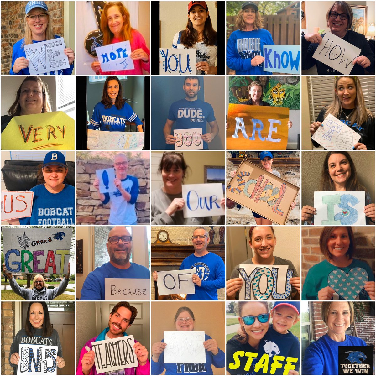 tammydmcclure's tweet photo. Our weekly message to our students from the BNHS staff! We miss you dearly! @ByronNelsonHigh @NorthwestISD @bnhs2020 @bnhs2021 @BNHS2022 @bnhs2023 @WeAreByronStuCo https://t.co/It1TvAcynu