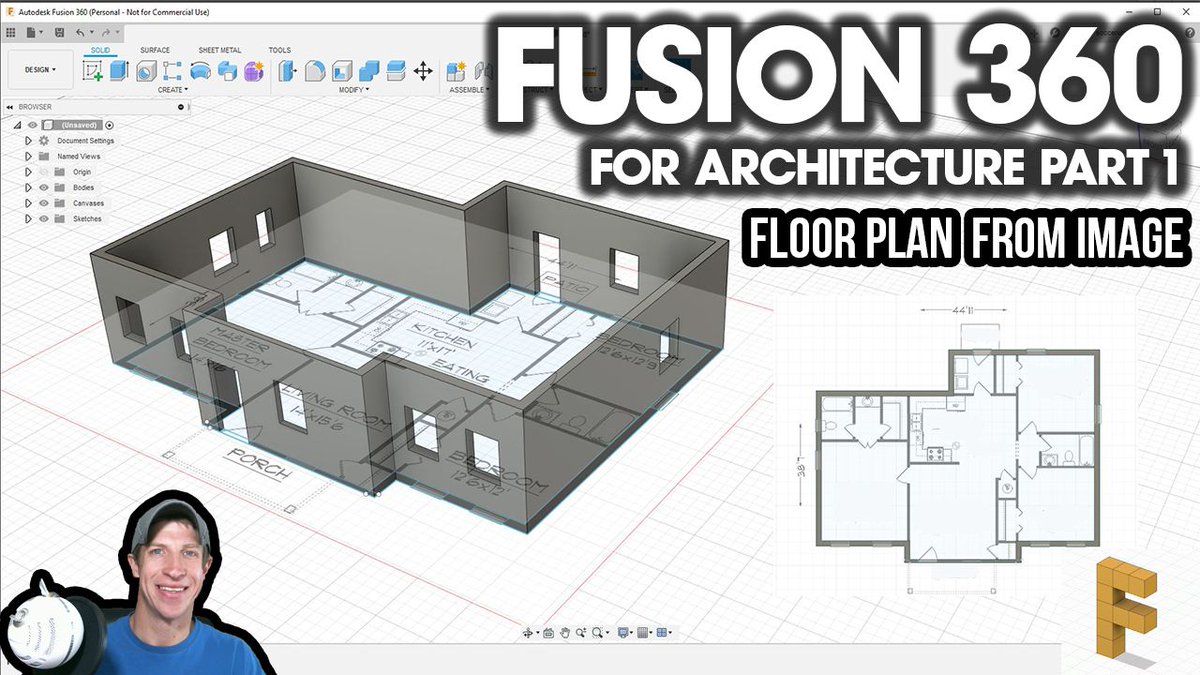 FusionTutorials's tweet image. In this series, learn how create different kinds of architectural models in #Fusion360 - this tutorial will teach you how to create a floor plan from a reference image in your models! 

thefusionessentials.com/modeling-a-flo…
