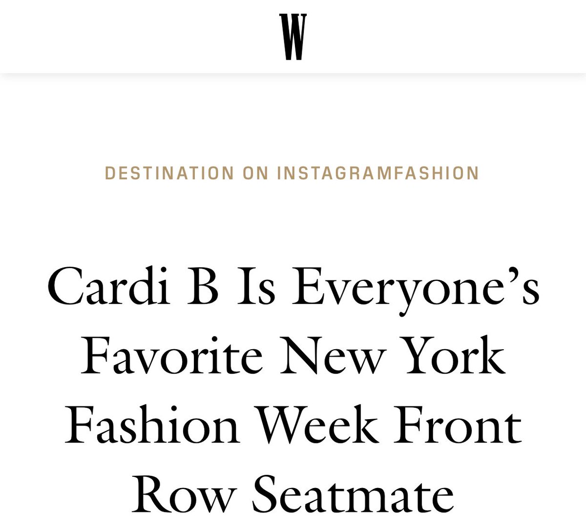 Cardi’s status as a fashion girl increased dramatically when she was given the honor of sitting next to Anna Wintour at Alexander Wang’s Spring 2018 NYFW show.: David X Prutting/BFA/REX/Shutterstock